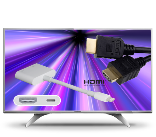 tunr on a large screen TV or projector